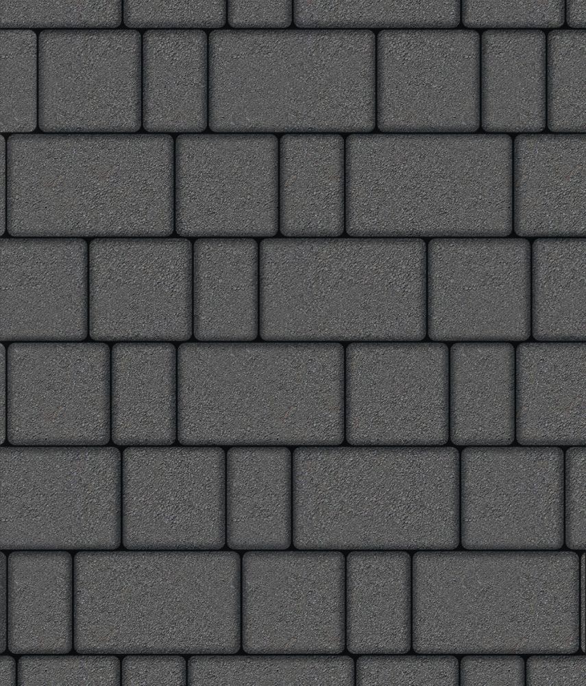 Тротуарная плитка Старый город Поревит Стандарт серый