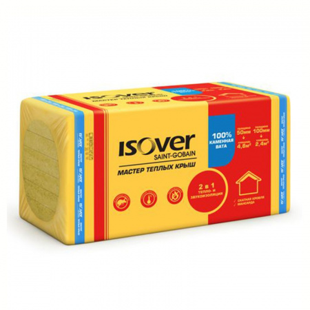 Утеплитель Isover Мастер Теплых Крыш 1000х600х100 мм